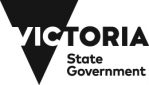 A black triangle logo saying Victoria State Government