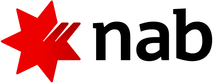 The NAB logo, a red star with nab in black writing to the right.